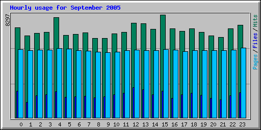 September 2005 hourly usage statistics for Network Chico