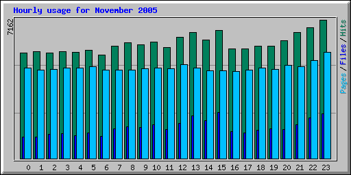 November 2005 hourly statistics for Network Chico