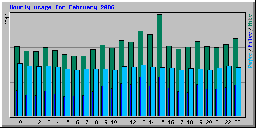 February 2006 hourly usage statistics for Network Chico