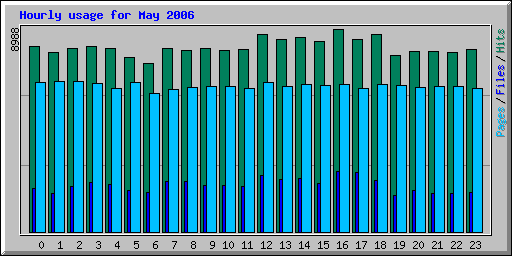 May 2006 hourly usage statistics for Network Chico