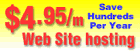 $12.95 Domains $4.95/mo  Hosting